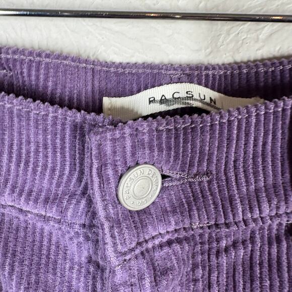 NEW! Pacsun Hi Rise Straight Corduroy Jeans Pants Purple Grape Casual Hippie 25 - Picture 7 of 9